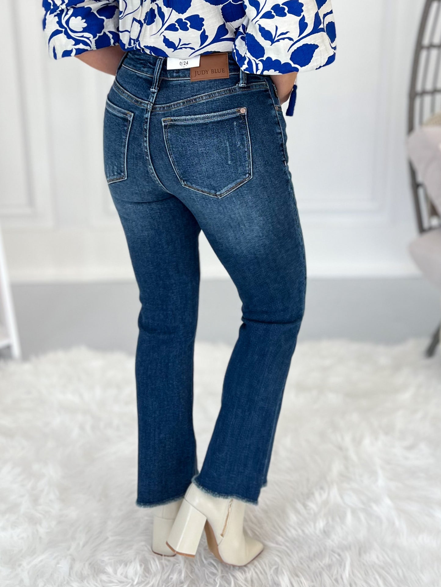 Kickstart My Style - Judy Blue Dark Wash Kick Flare Jeans