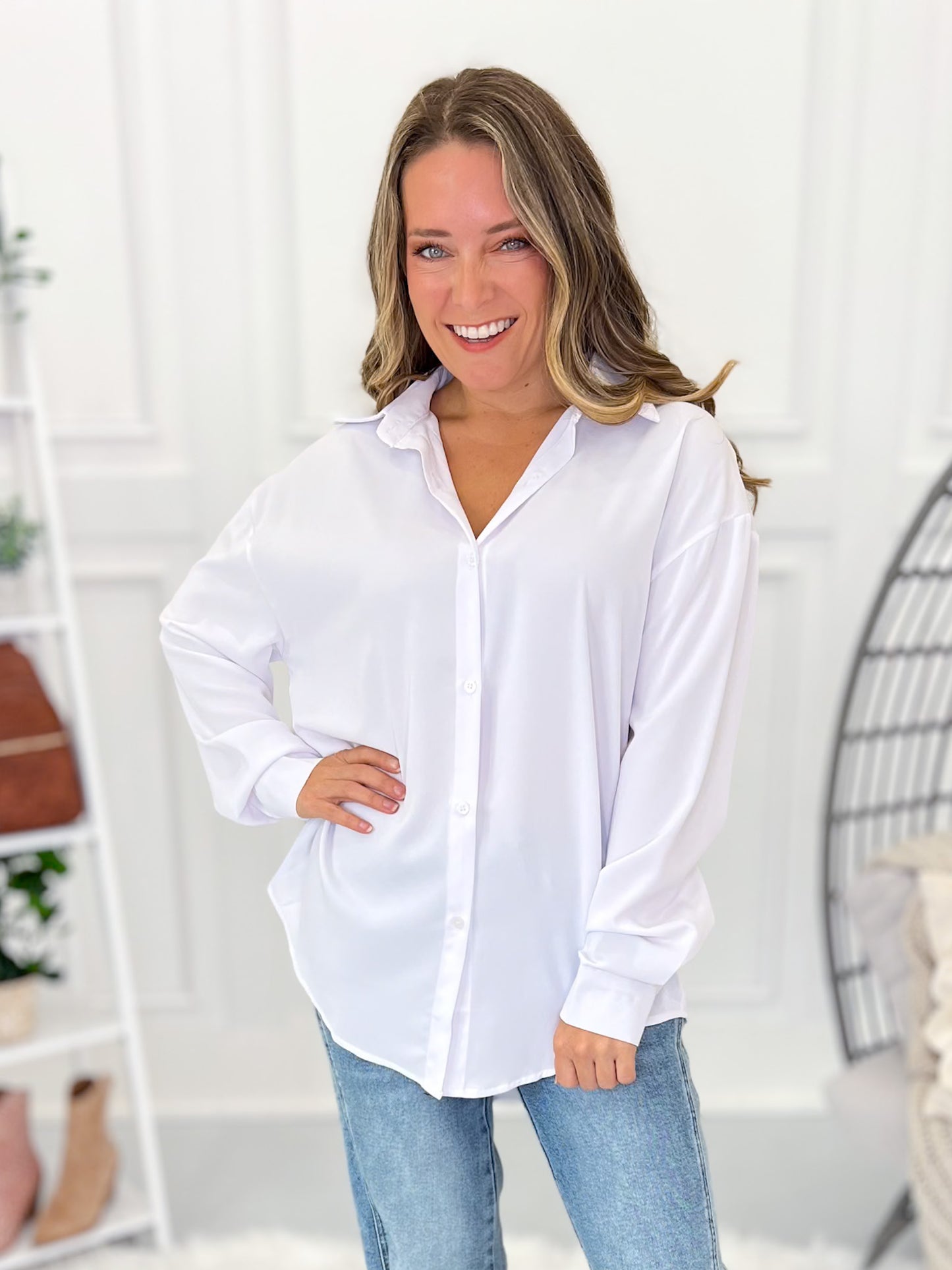 Make The Moment Button Up - White