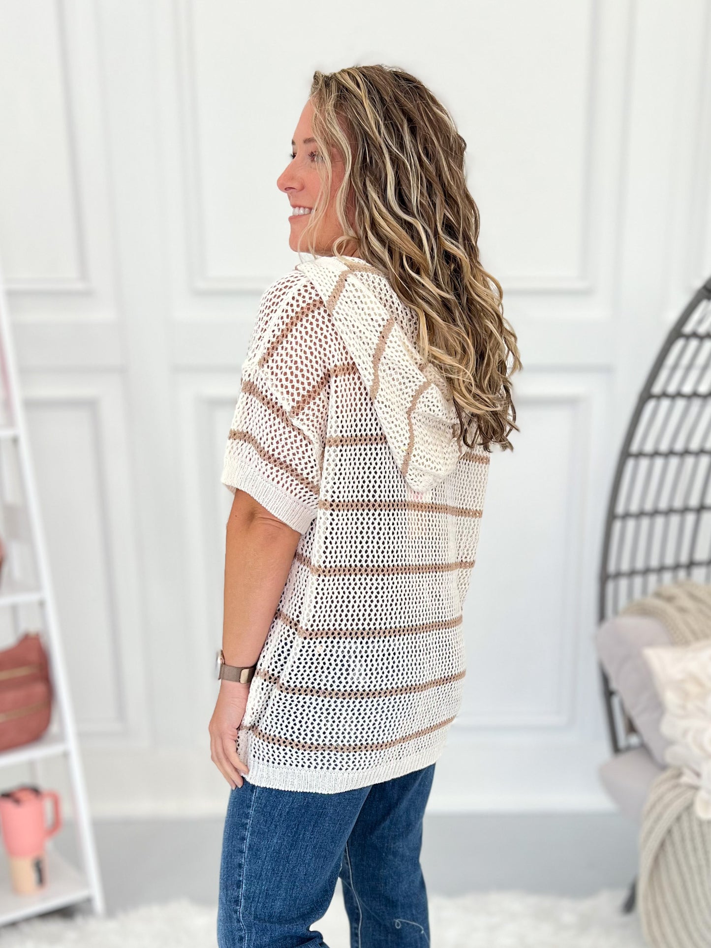 Beachside Bum Crochet Hoodie