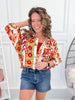Boho Garden Button-Up Top