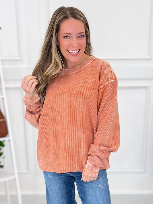 Essential Luxe Corded Sweatshirt