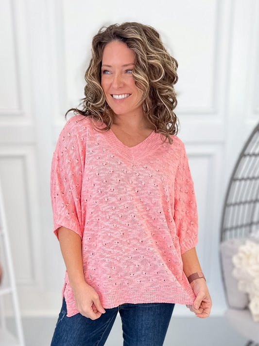 Big Time Blush Knit Top