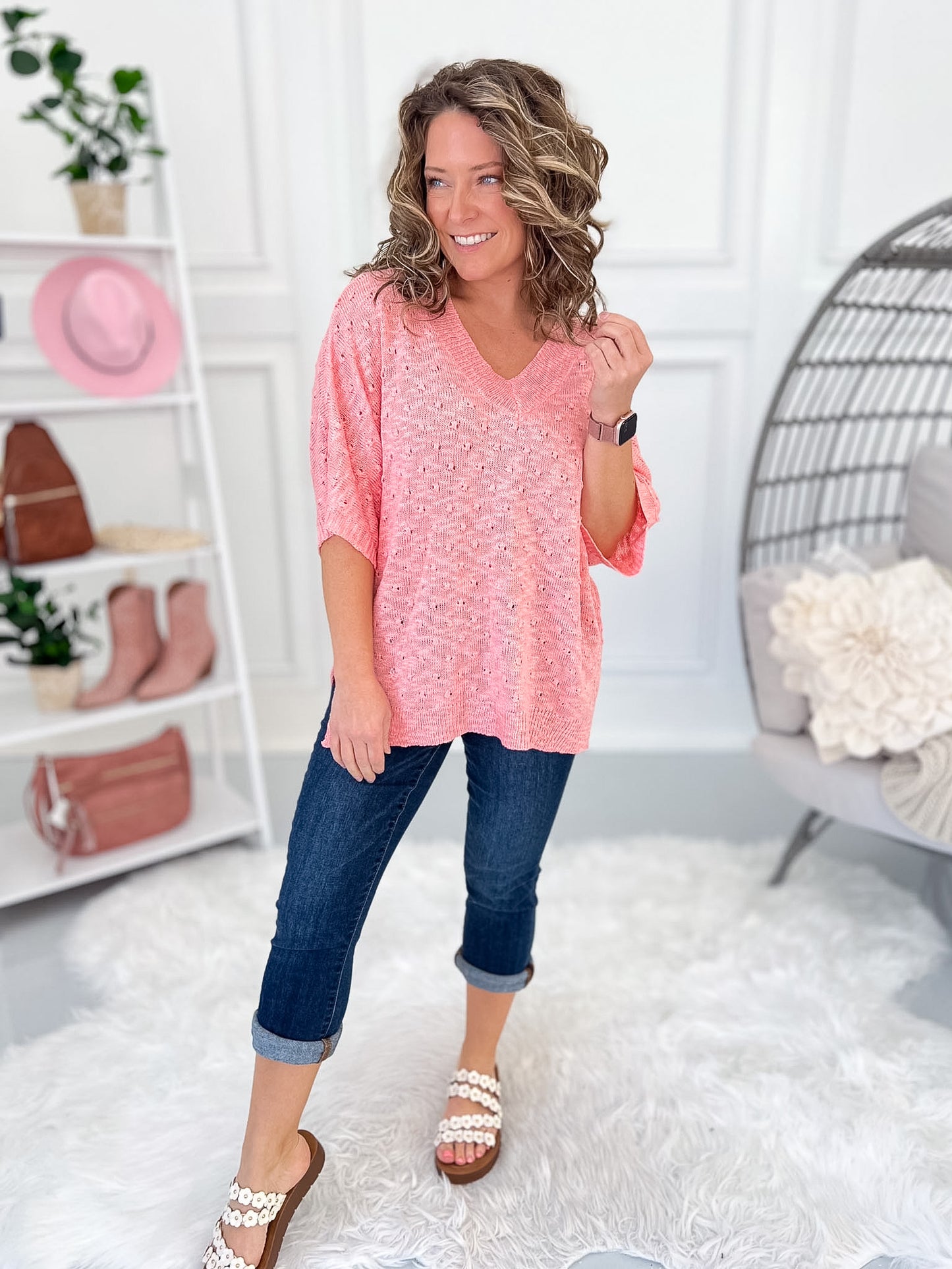 Big Time Blush Knit Top