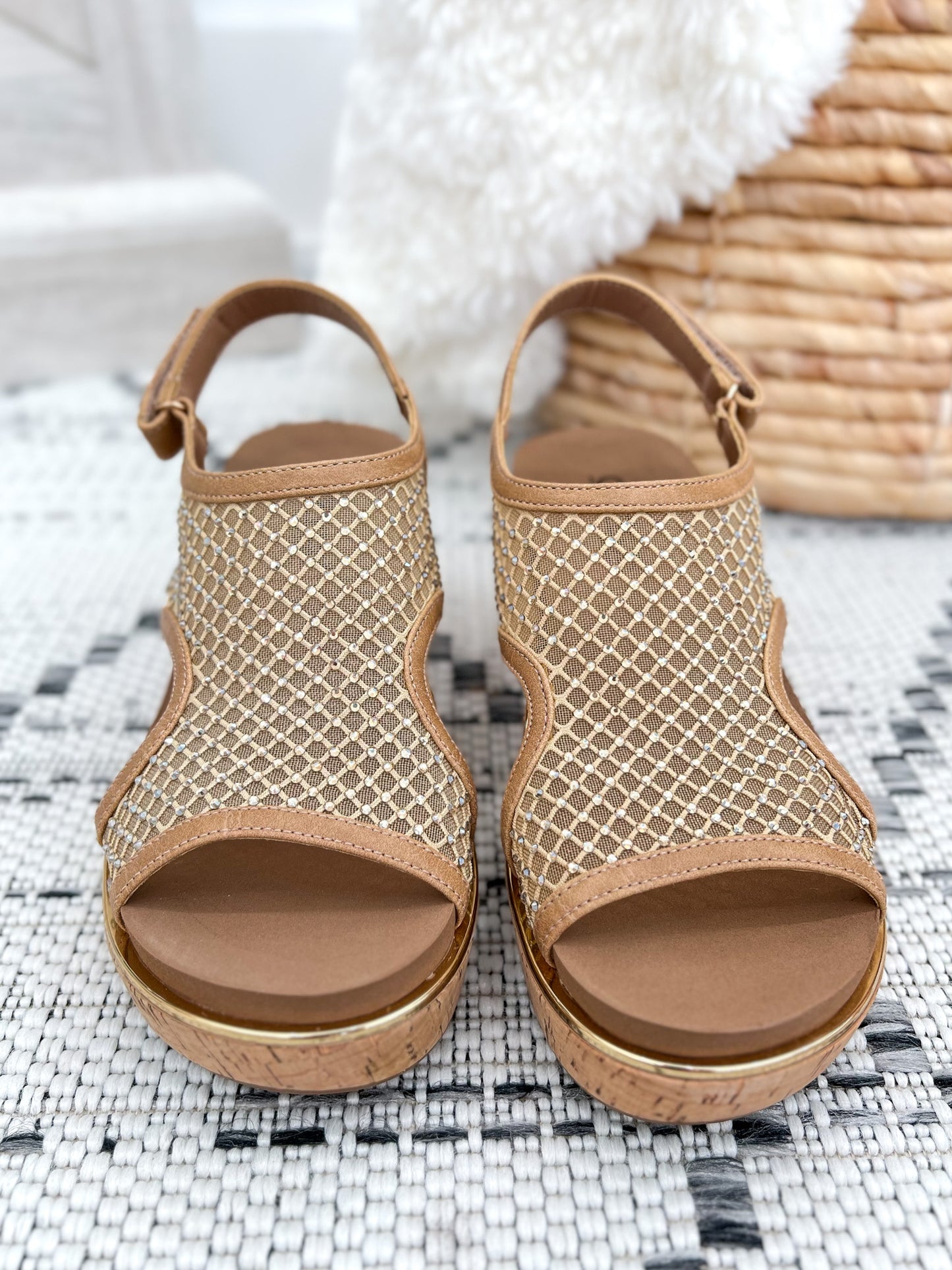 Corky's Carley Wedge - Caramel Mesh