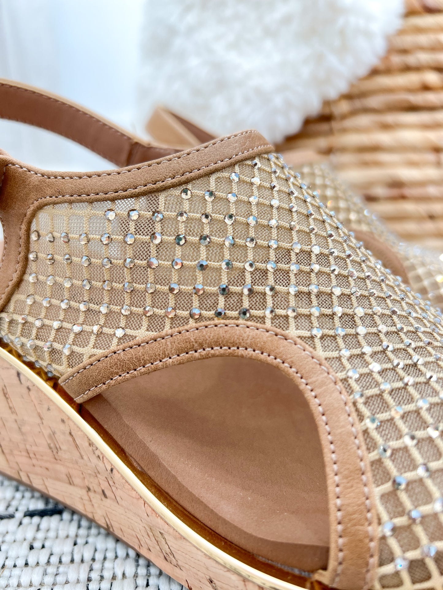 Corky's Carley Wedge - Caramel Mesh