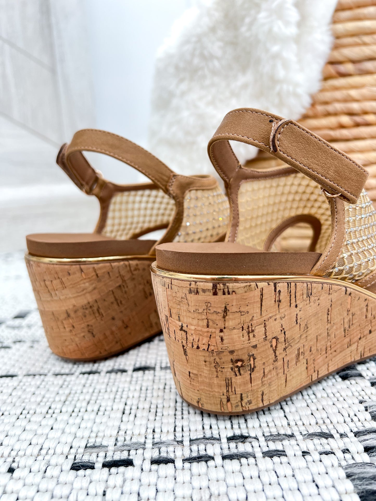 Corky's Carley Wedge - Caramel Mesh