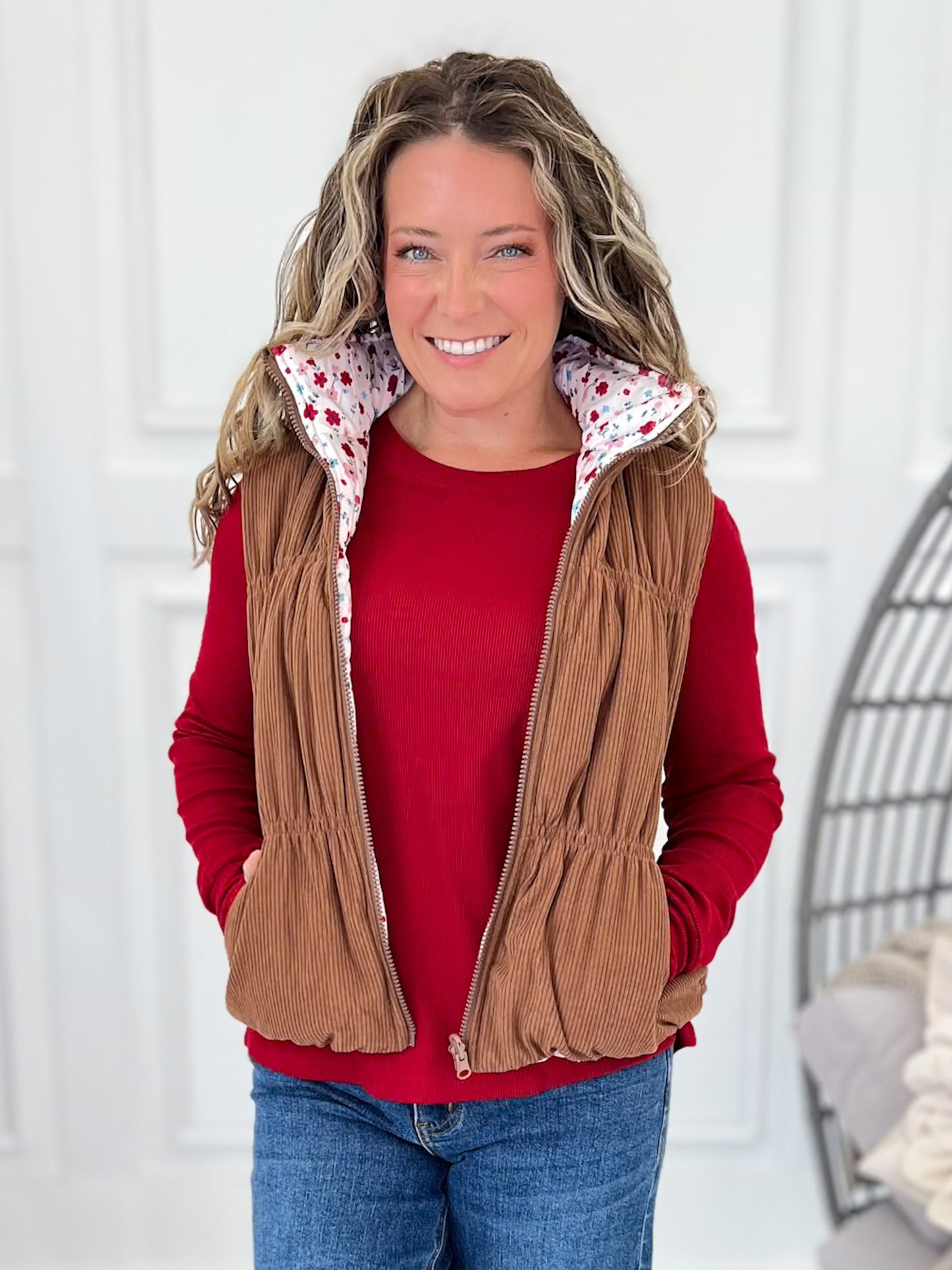 Just Like That Reversible Puffer Vest