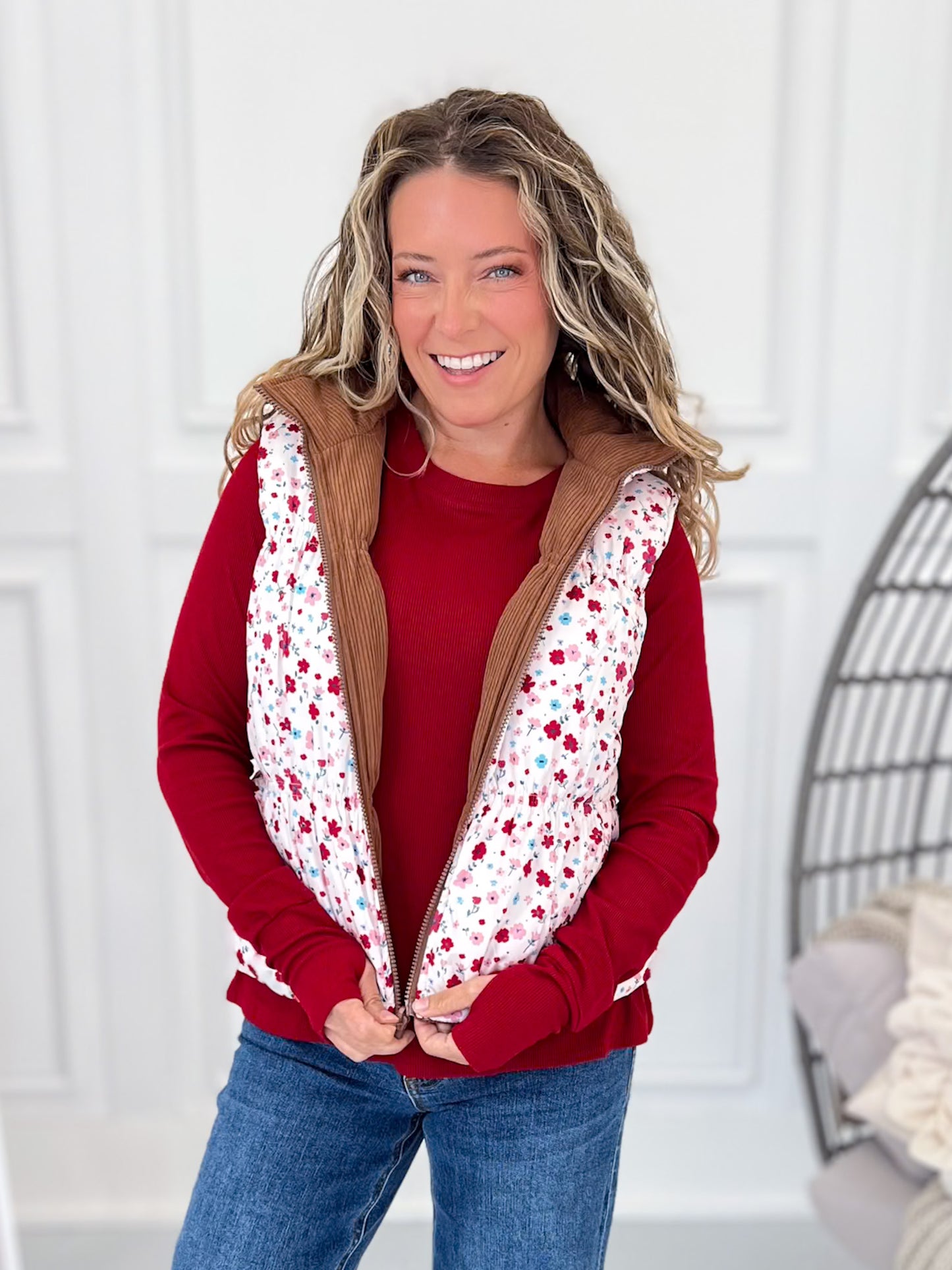 Just Like That Reversible Puffer Vest