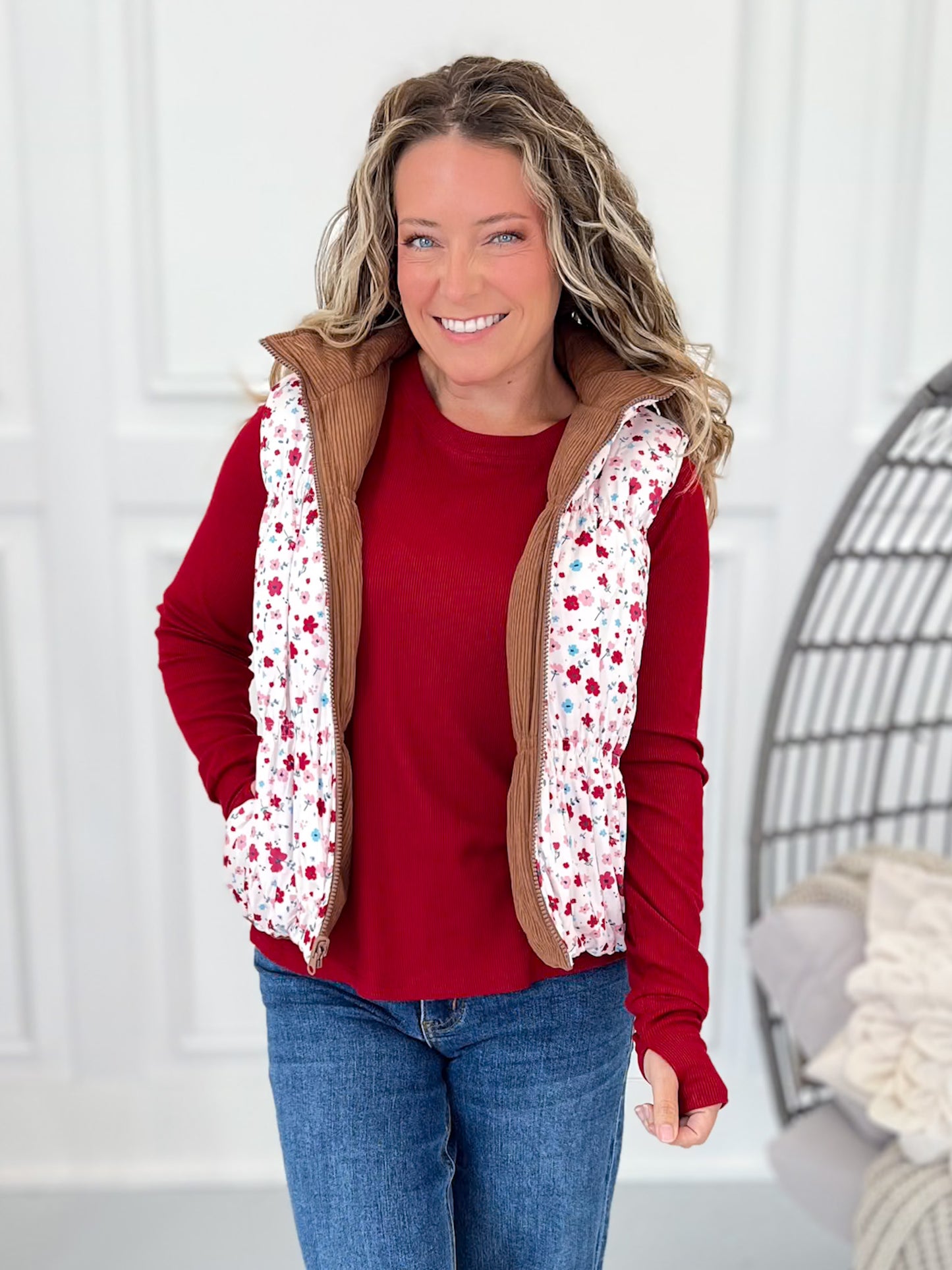 Just Like That Reversible Puffer Vest