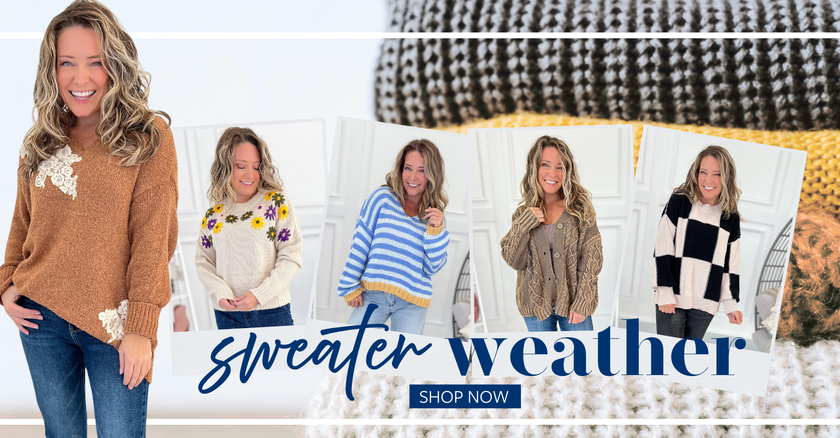 Style Worth Falling For fall fashion โ cozy sweaters, denim, and chic boutique styles in autumn colors.