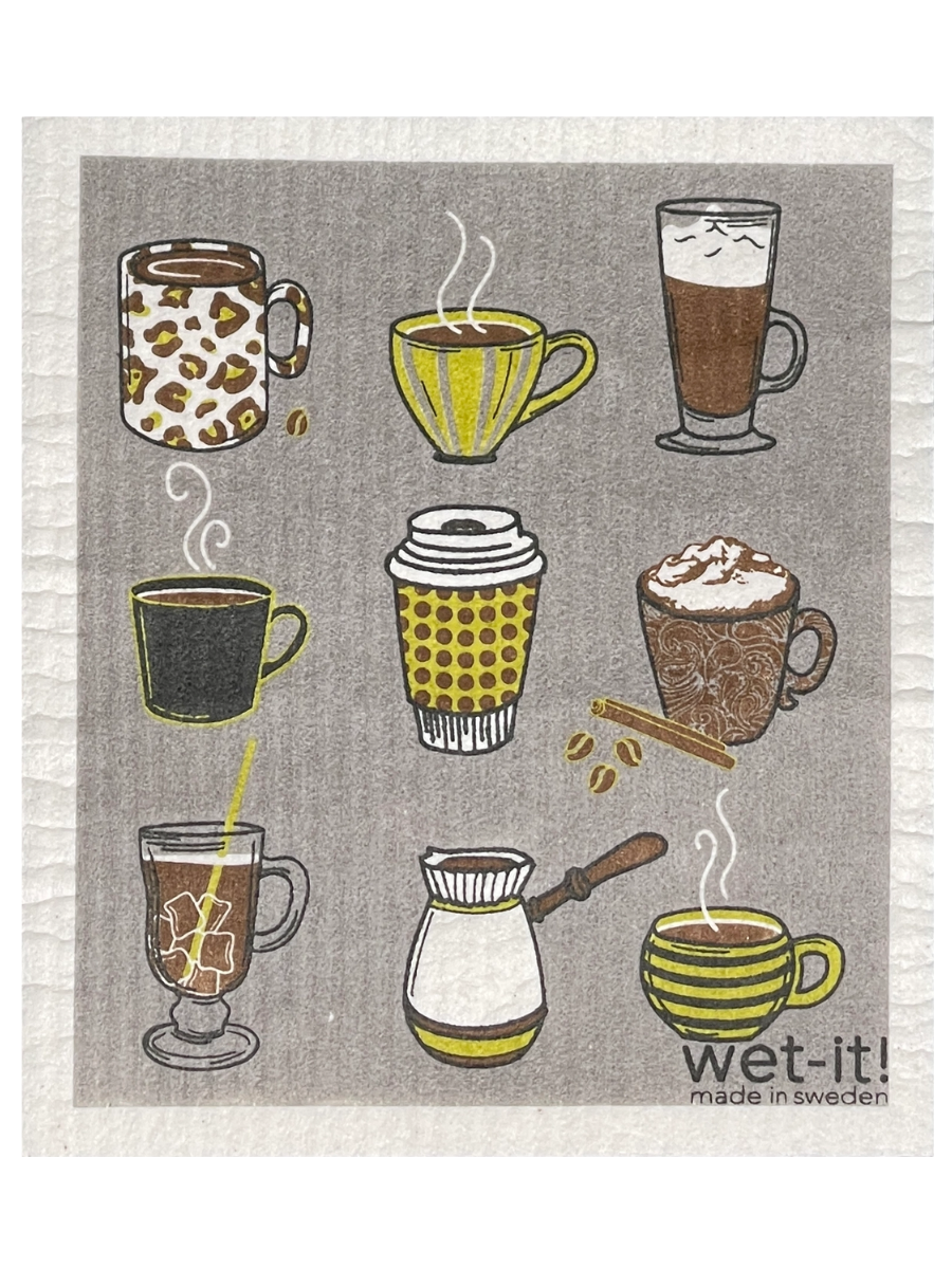 Wet It! Dish Cloth - Coffee Shop