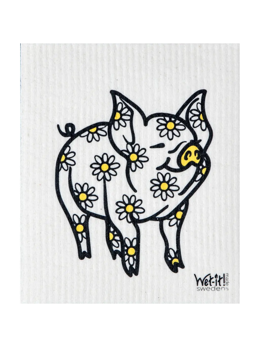Wet It! Dish Cloth - Daisy Pig