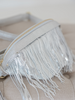 Metallic Removeable Fringe Bum Bag - Silver  - Final Sale