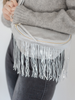 Metallic Removeable Fringe Bum Bag - Silver  - Final Sale