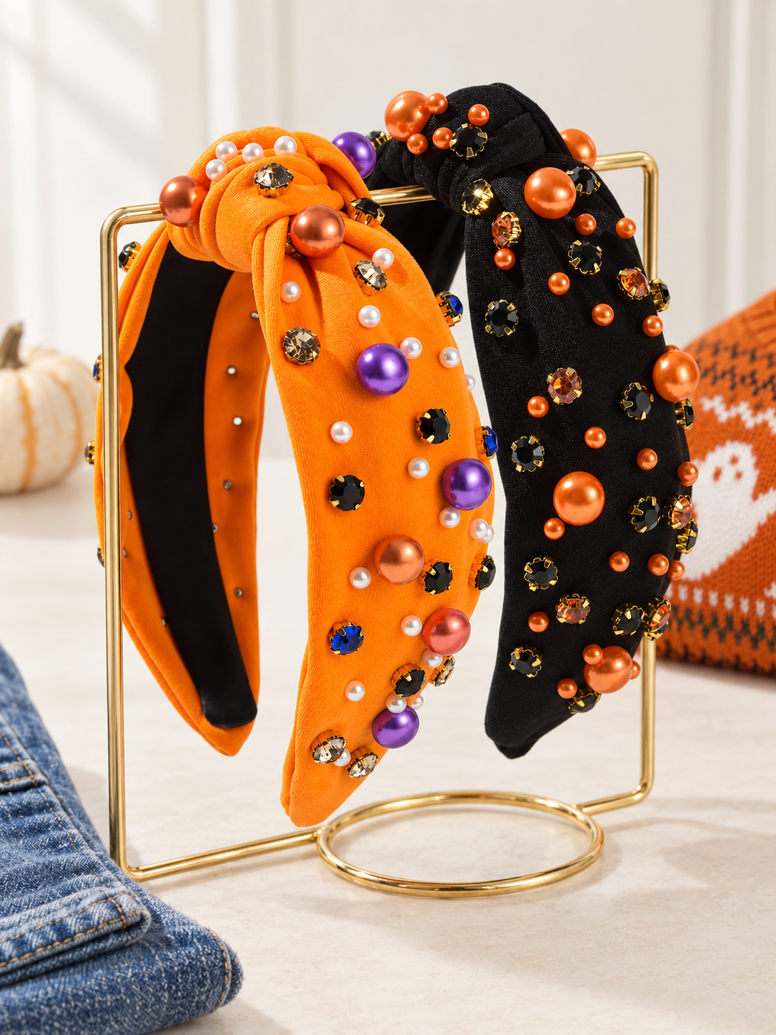 Halloween Pearl Embellished Headband