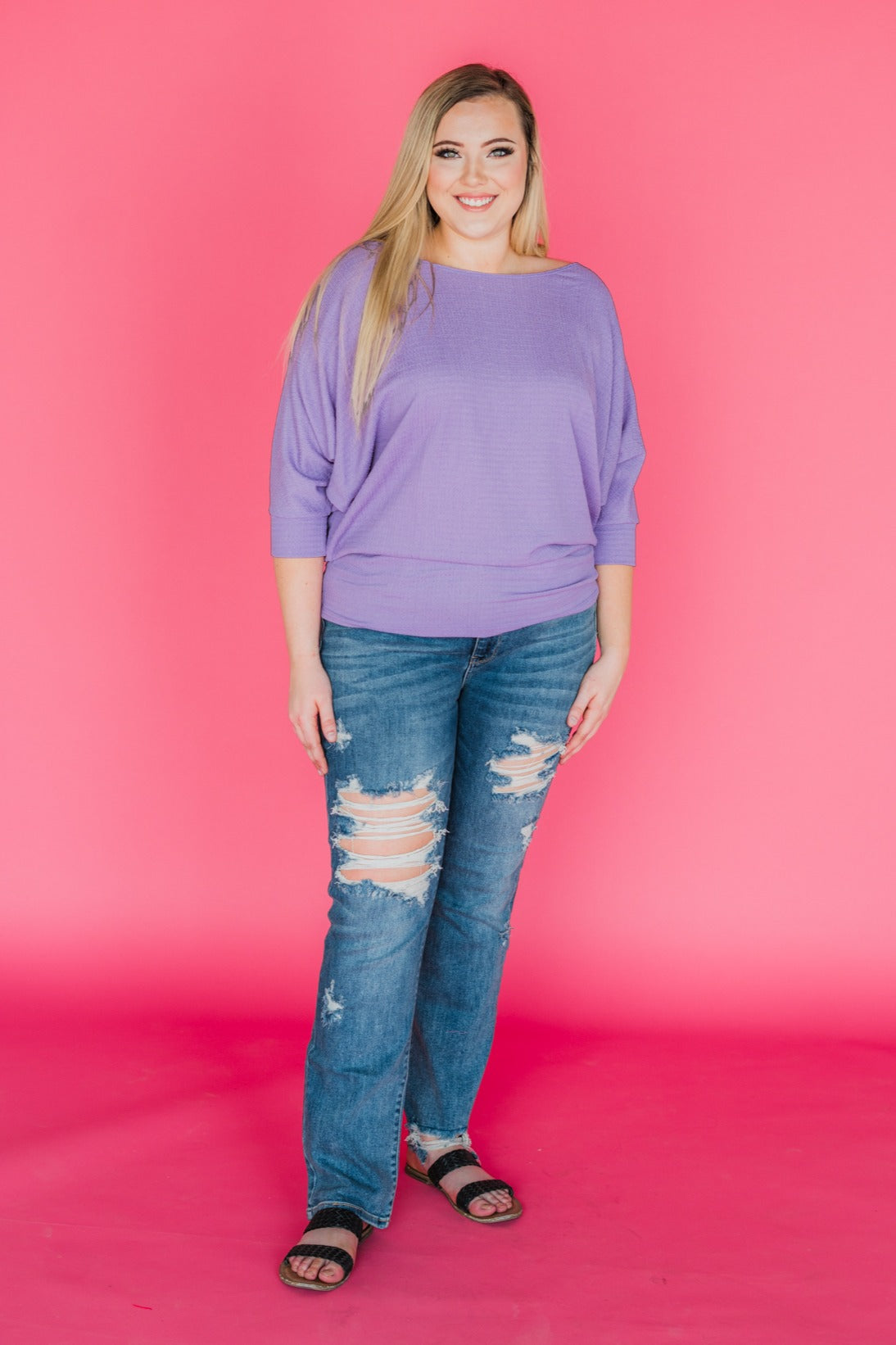 Laid Back Babe - Judy Blue Heavy Destroy Straight Jeans