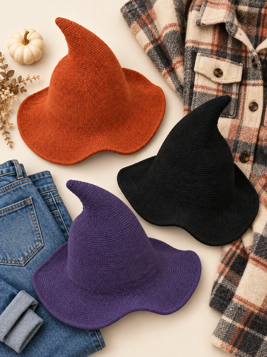 Halloween Knit Witch Hat