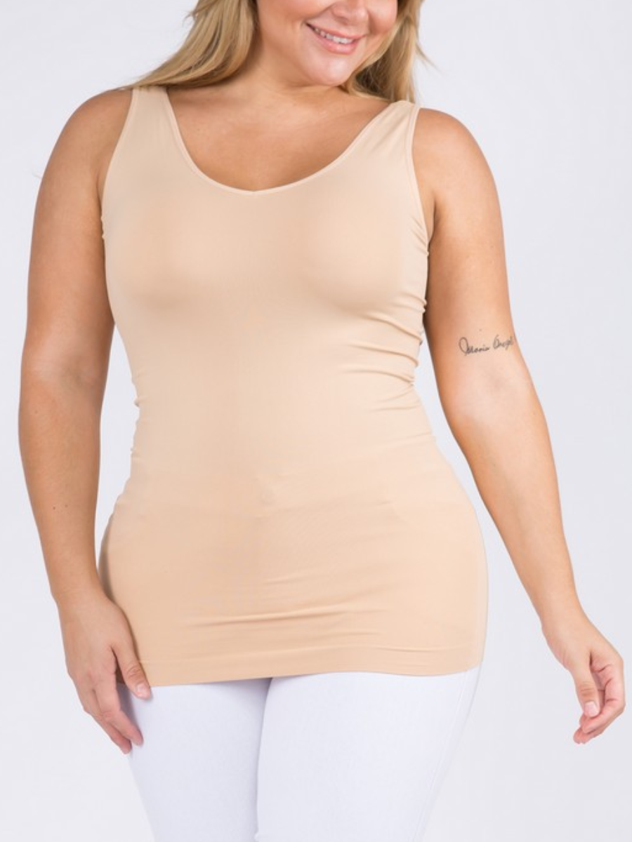Reversible V or U Neckline Seamless Tank