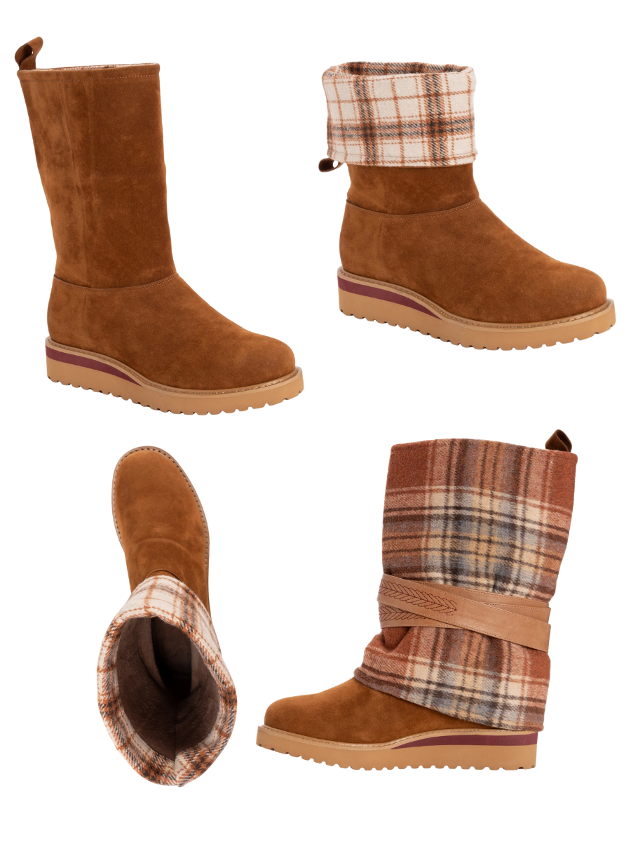 Muk Luks Slope Nikki Boot 3 in 1 - Saffron Plaid