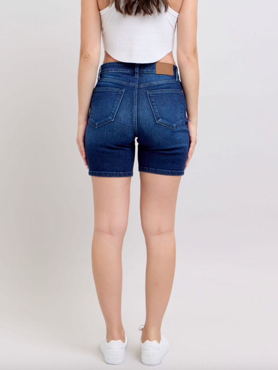 Vibe Catcher - Judy Blue V-front Bermuda Shorts - Final Sale