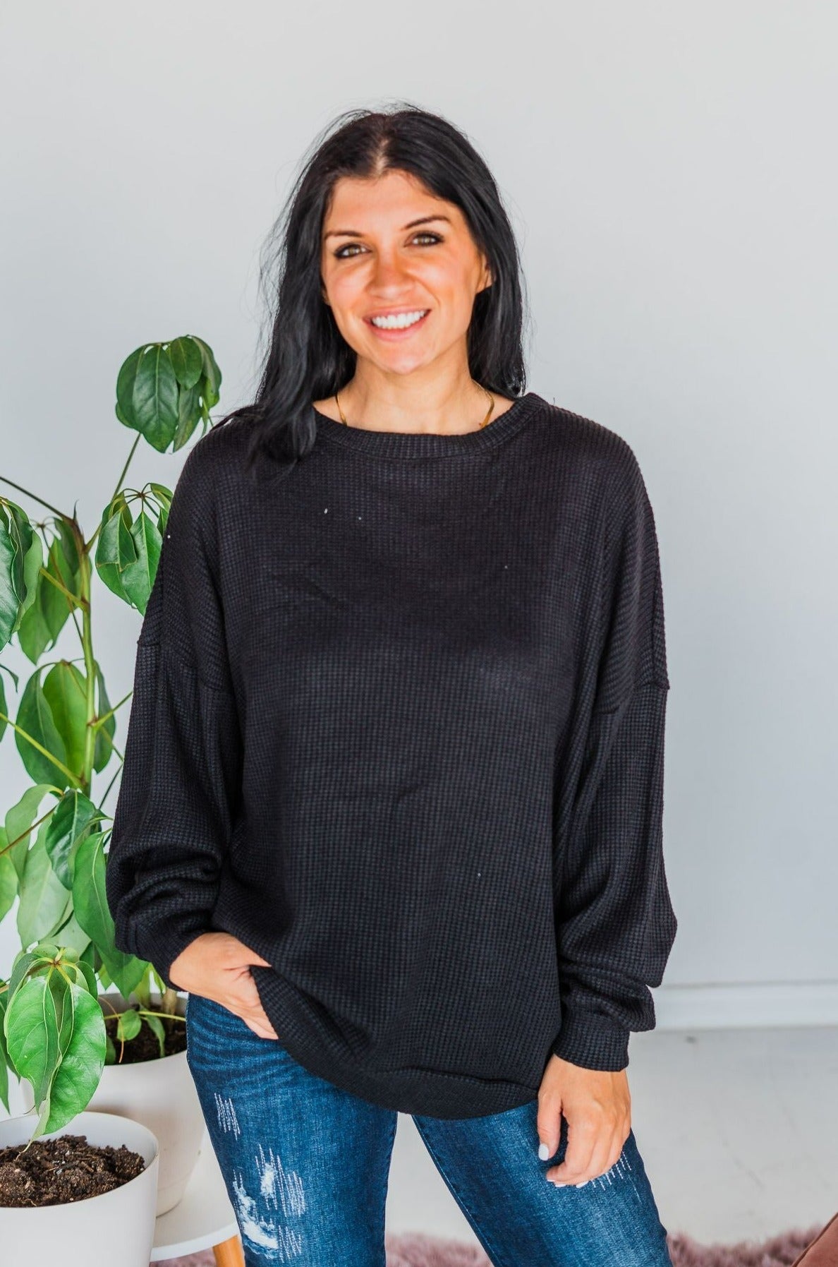 Basic Ribbed Long Sleeve Top