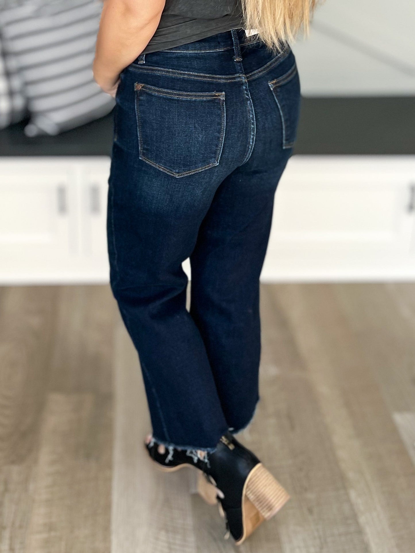 Coming In Hot - Judy Blue Cropped Wide Leg Jeans