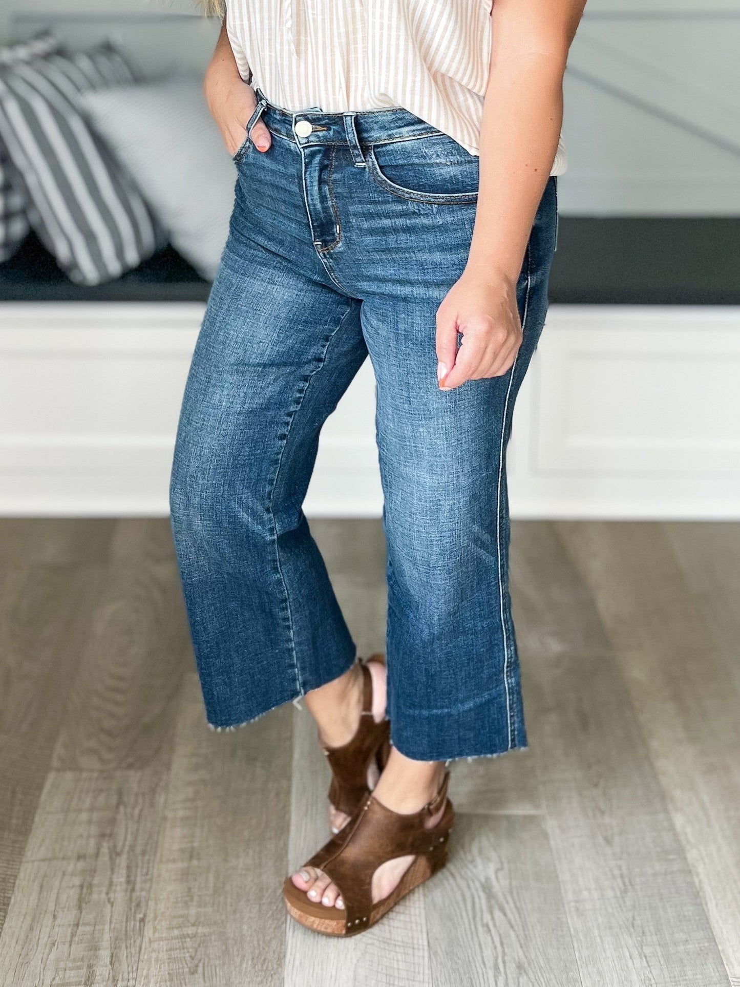 Top of the Line Judy Blue Cropped Wide Leg