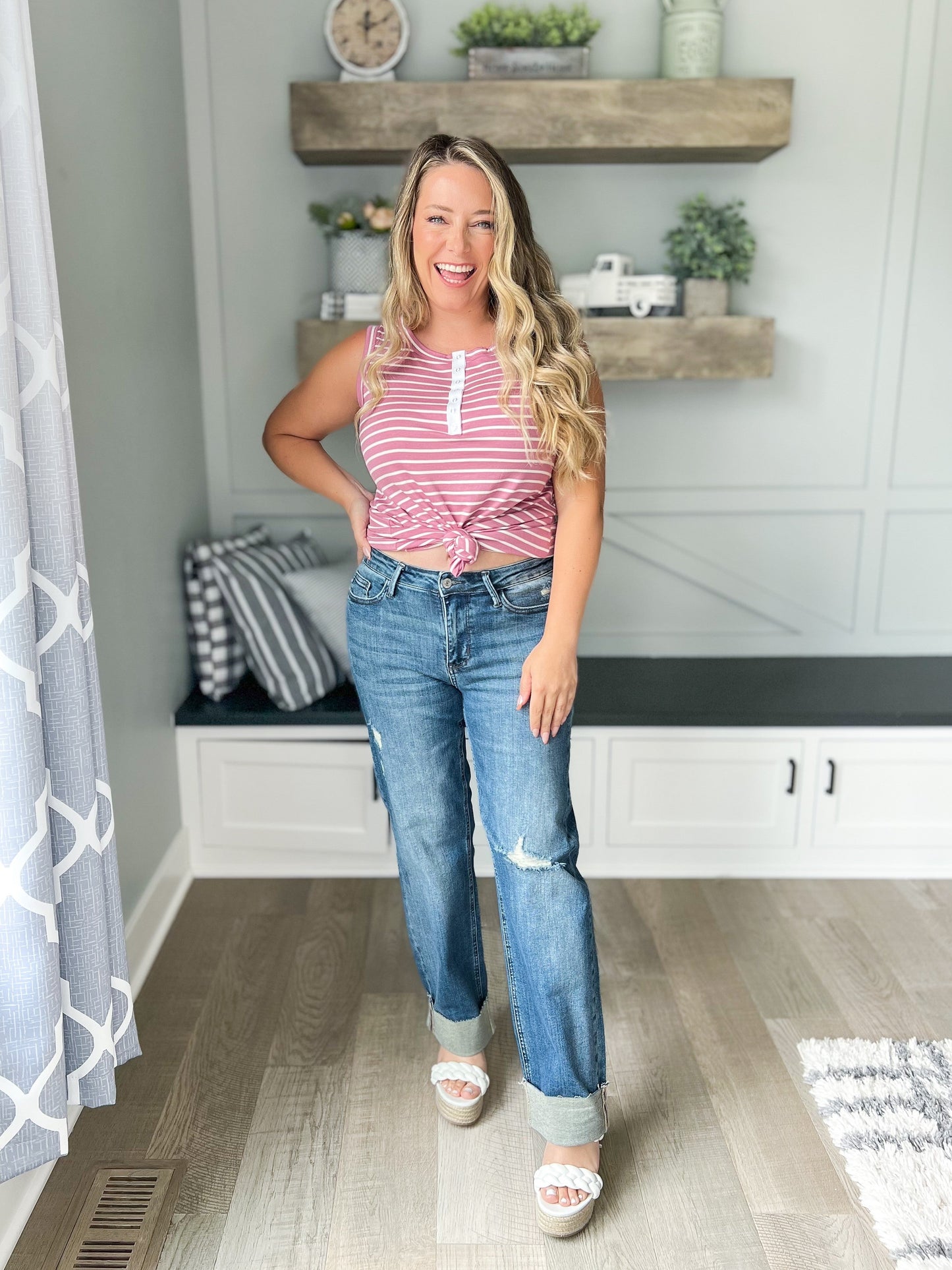 Always Love - Judy Blue Cuffed Dad Jean