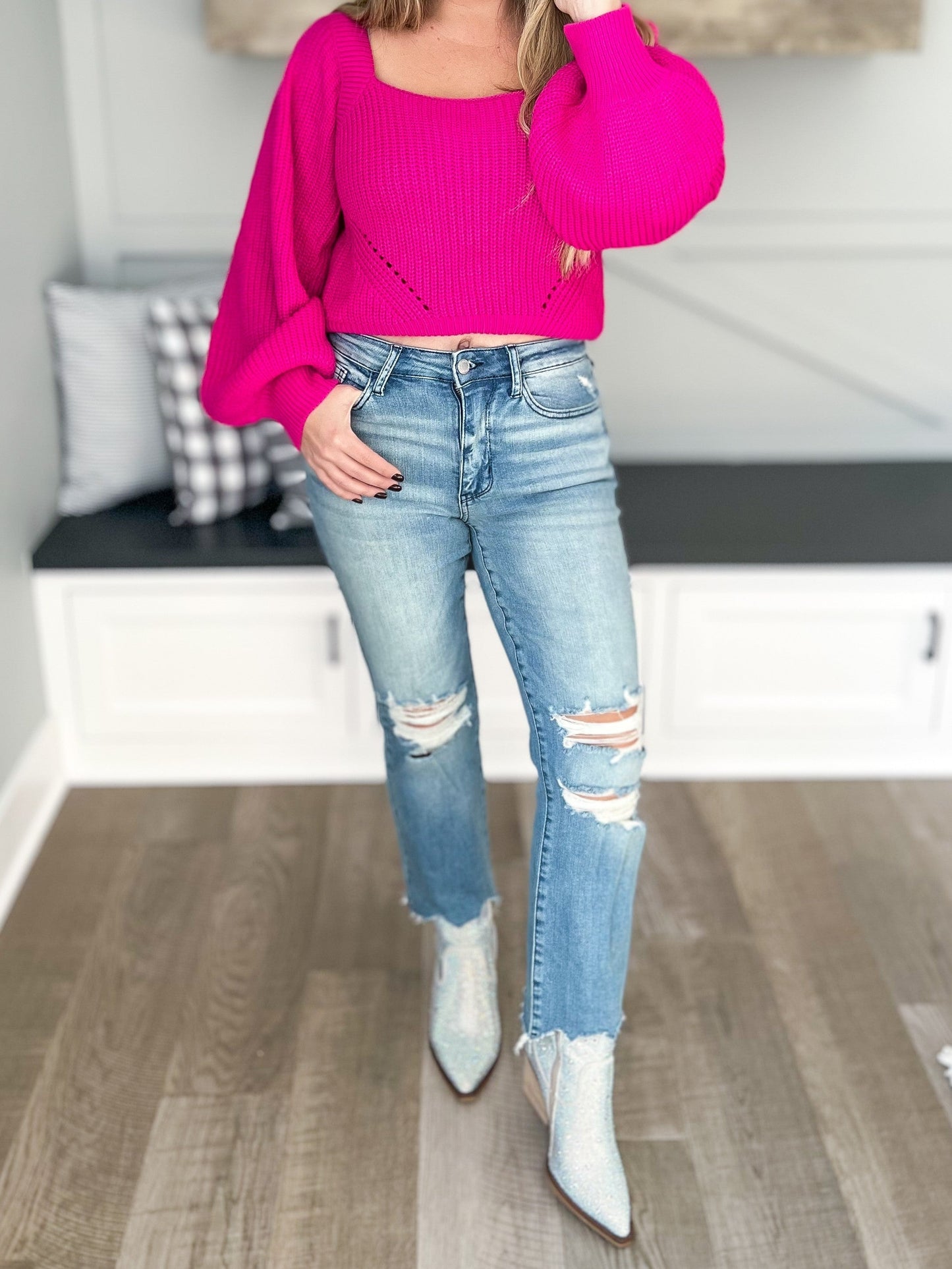 Made In The Shade - Judy Blue Cropped Tinted Straight Leg Jean