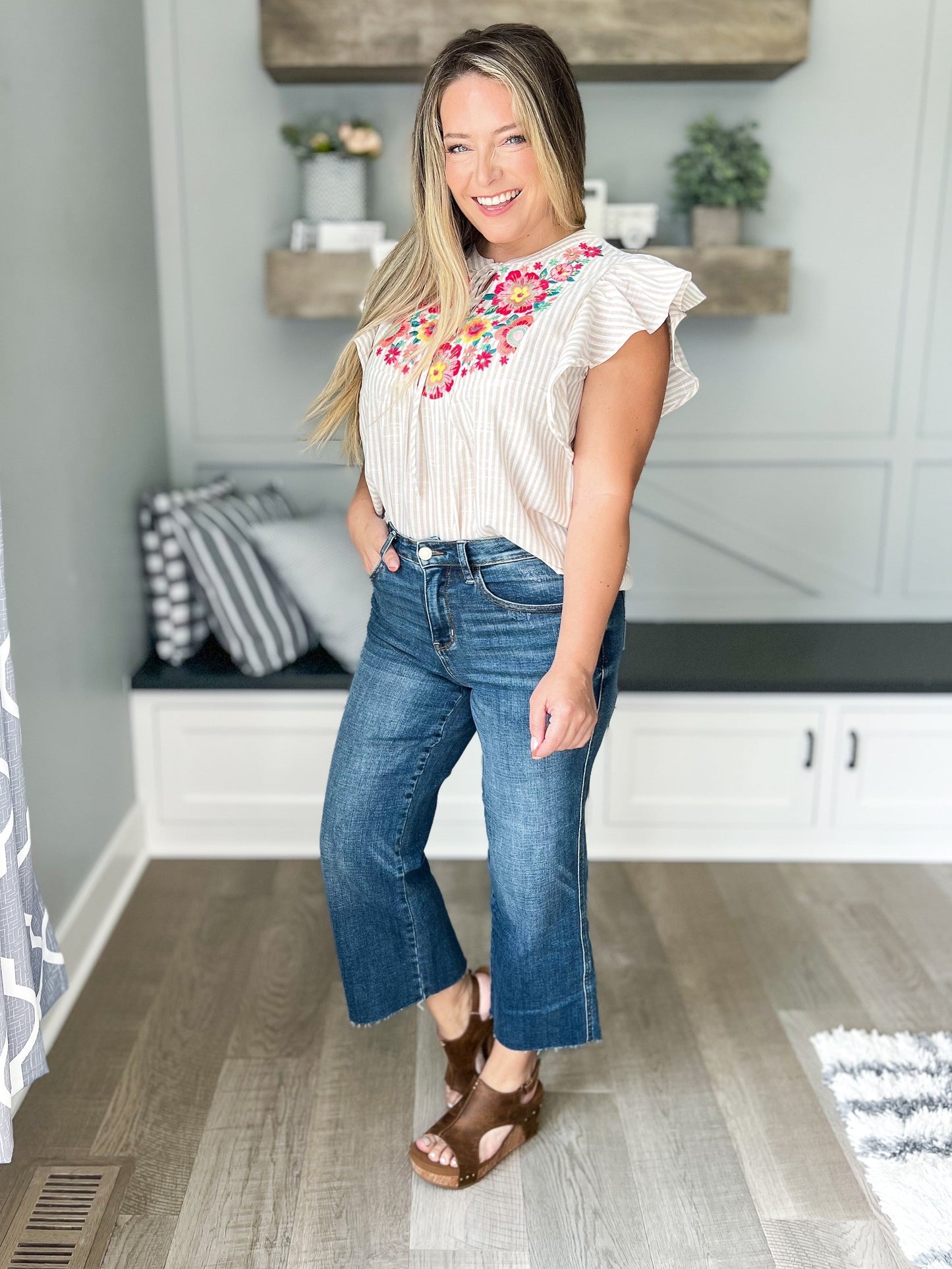 Top of the Line Judy Blue Cropped Wide Leg
