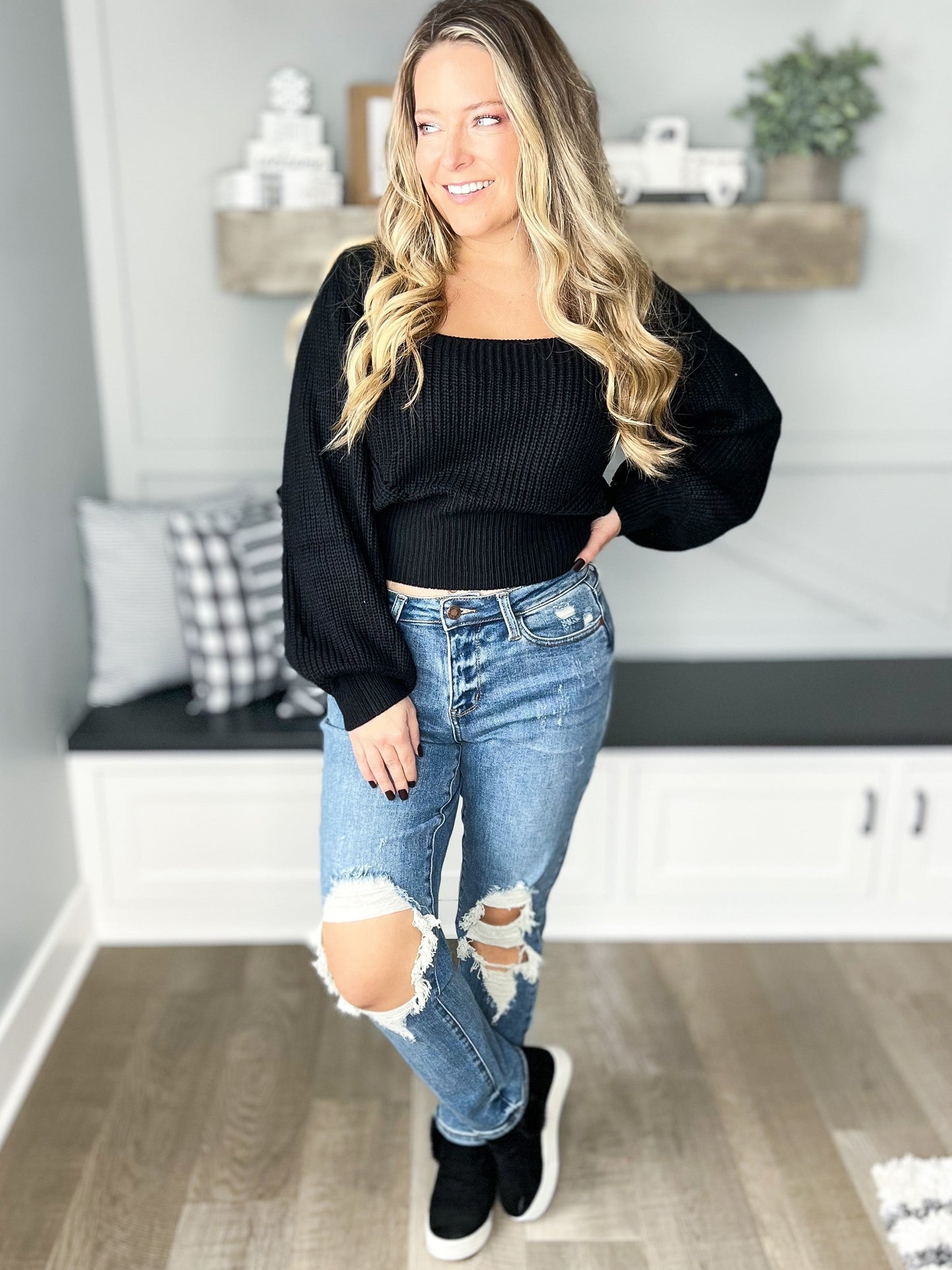 No Strings Attached - Judy Blue Destroyed Boyfriend Jean