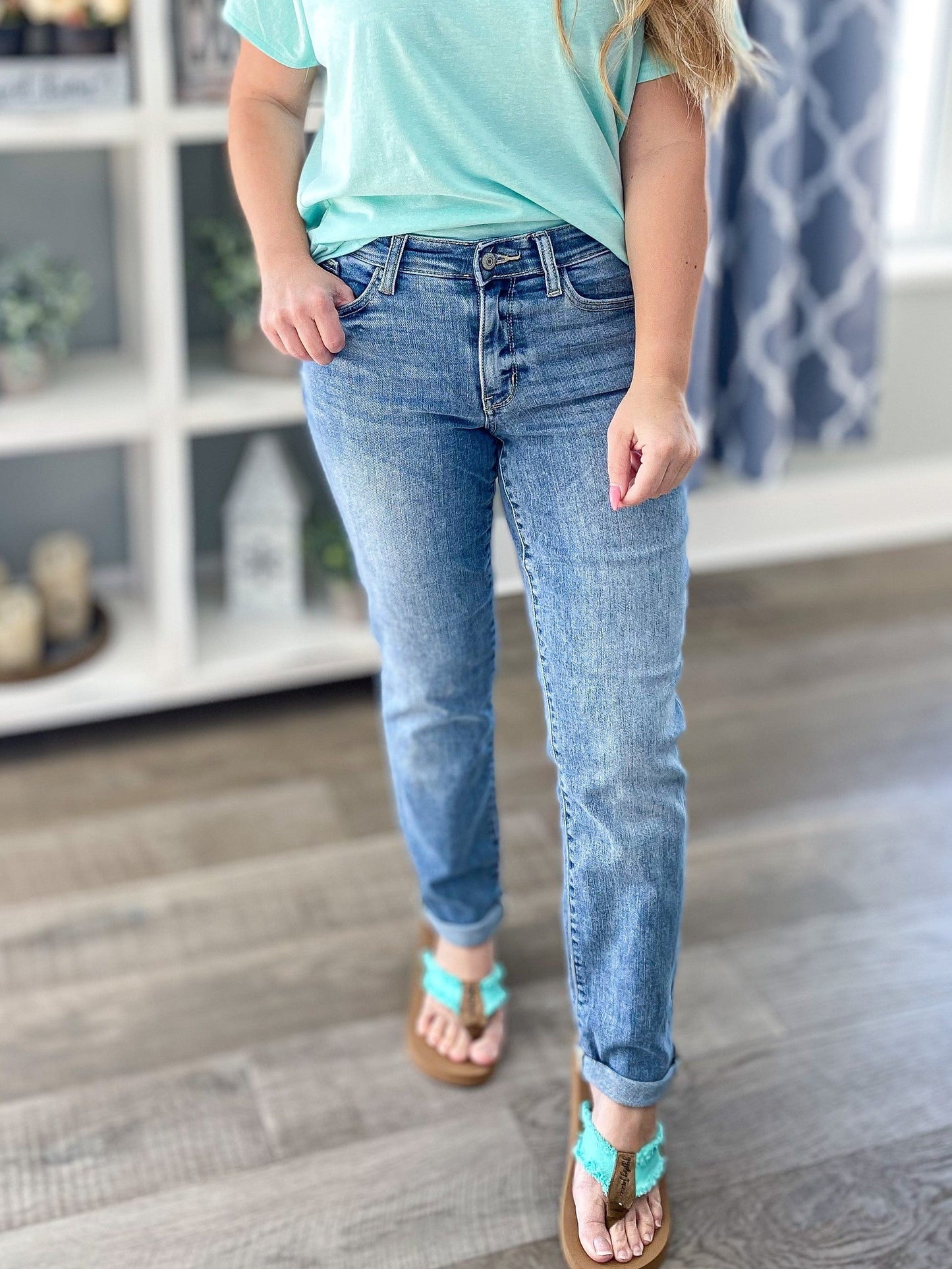 Cake By The Ocean Judy Blue Beach Wash Boyfriend Jean