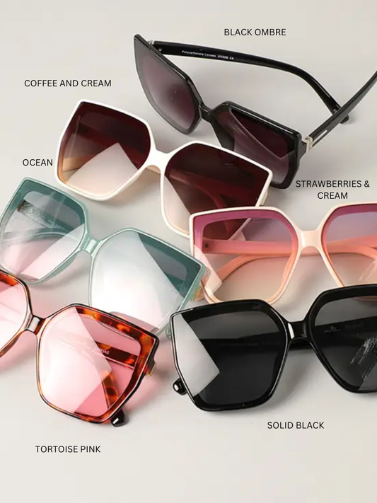 High Fashion Double Frame Cat Eye Sunglasses - Final Sale