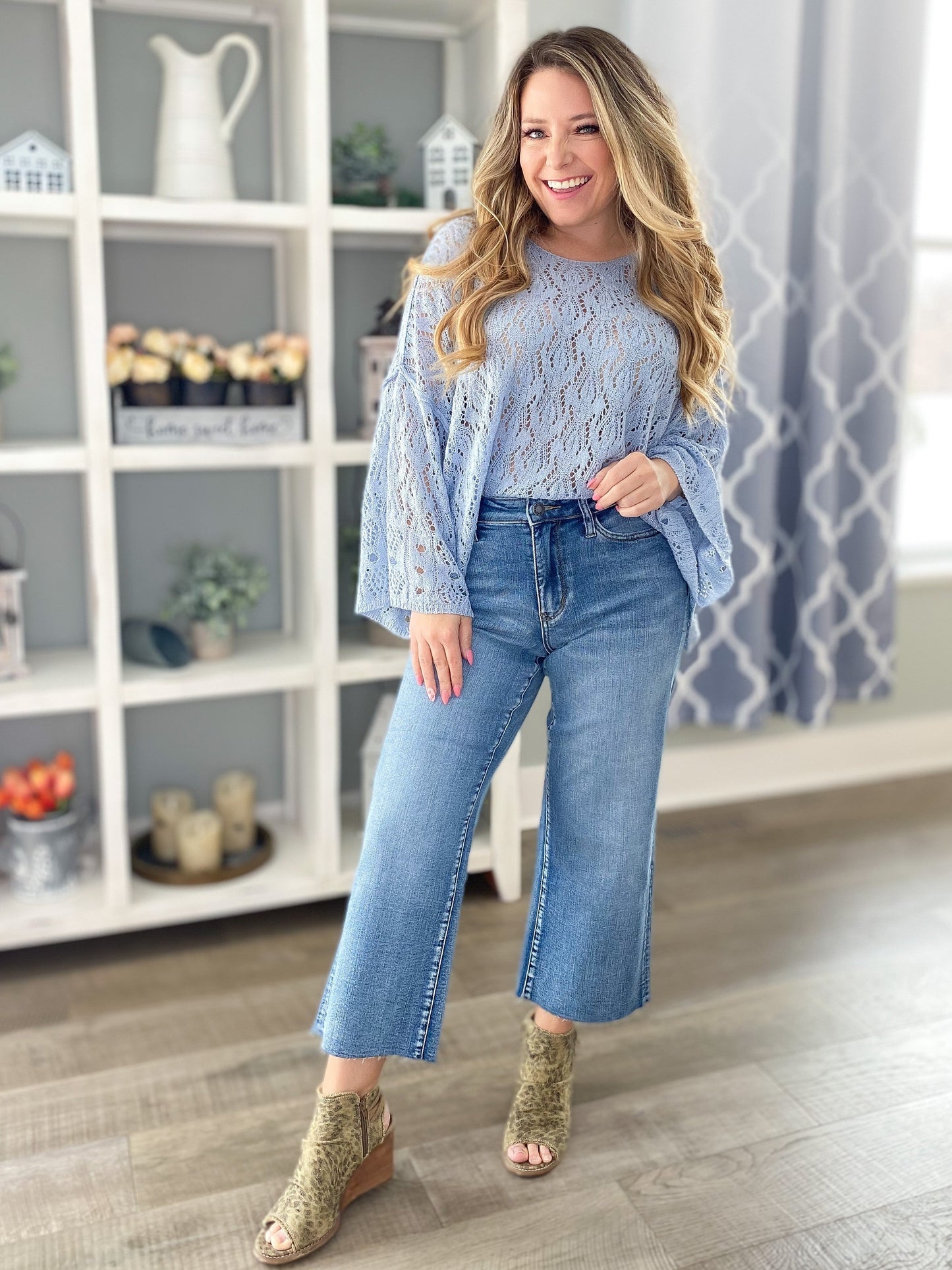 Y2K Judy Blue Wide Leg Crop Jeans