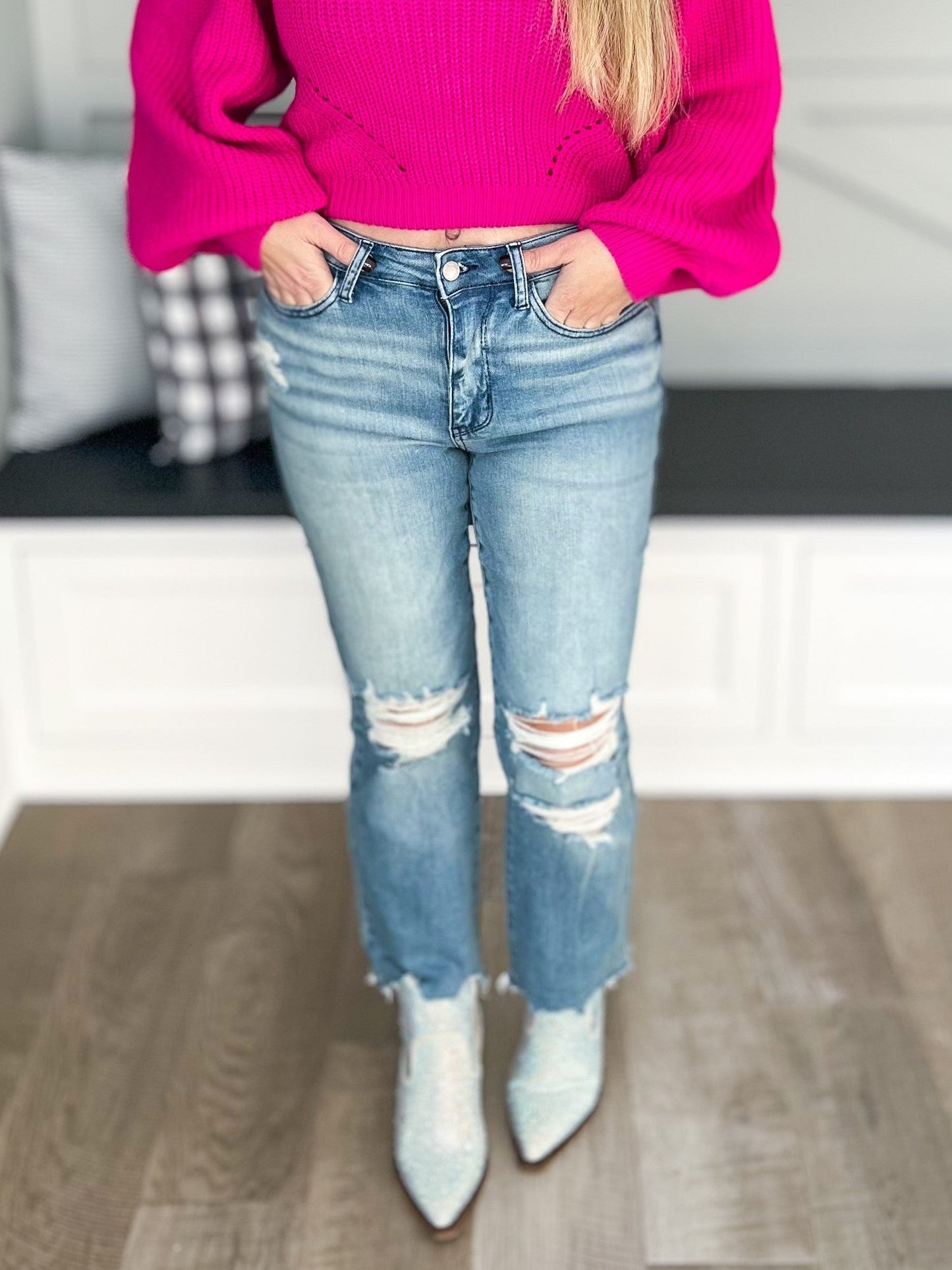 Made In The Shade - Judy Blue Cropped Tinted Straight Leg Jean