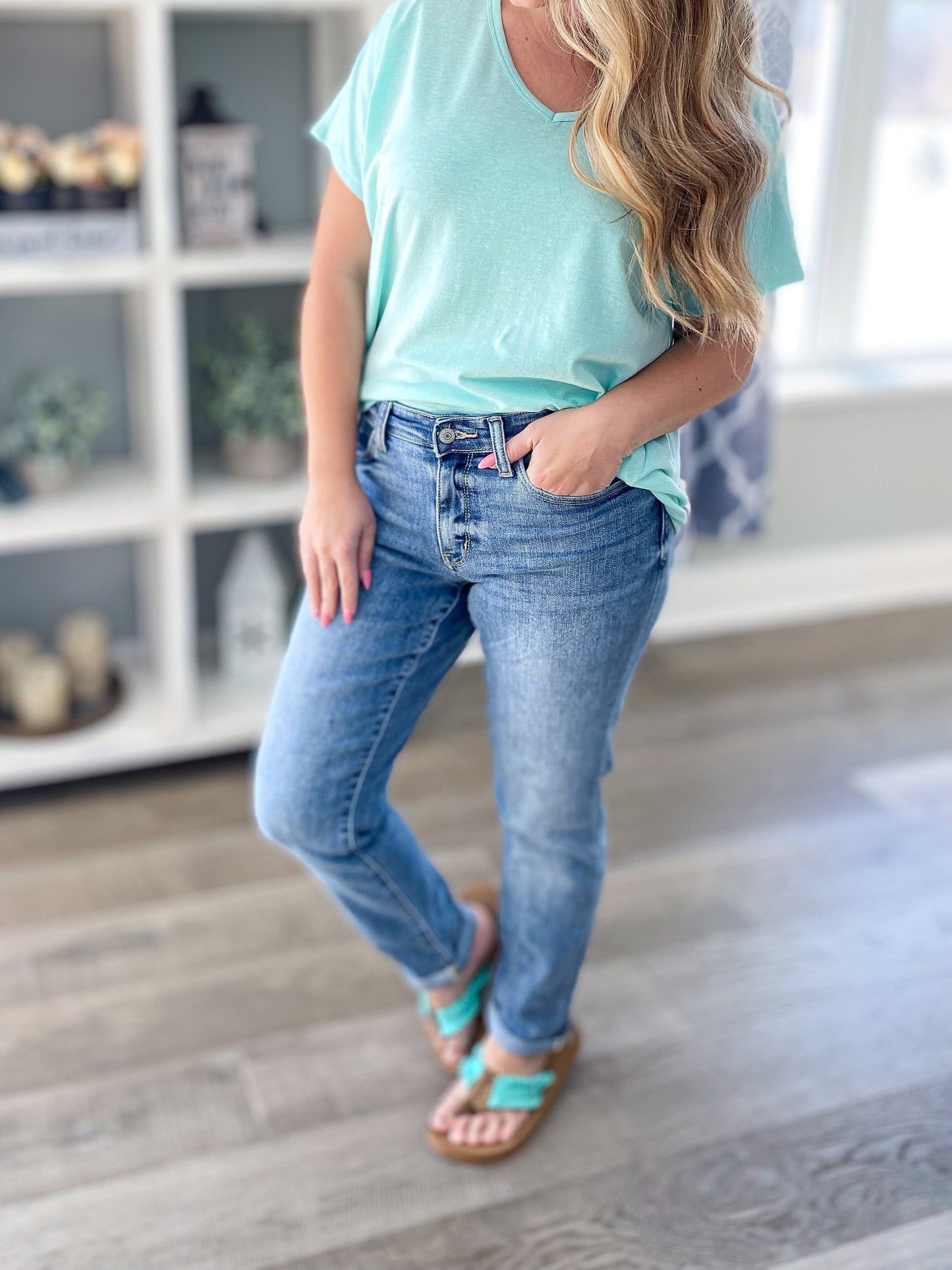Cake By The Ocean Judy Blue Beach Wash Boyfriend Jean