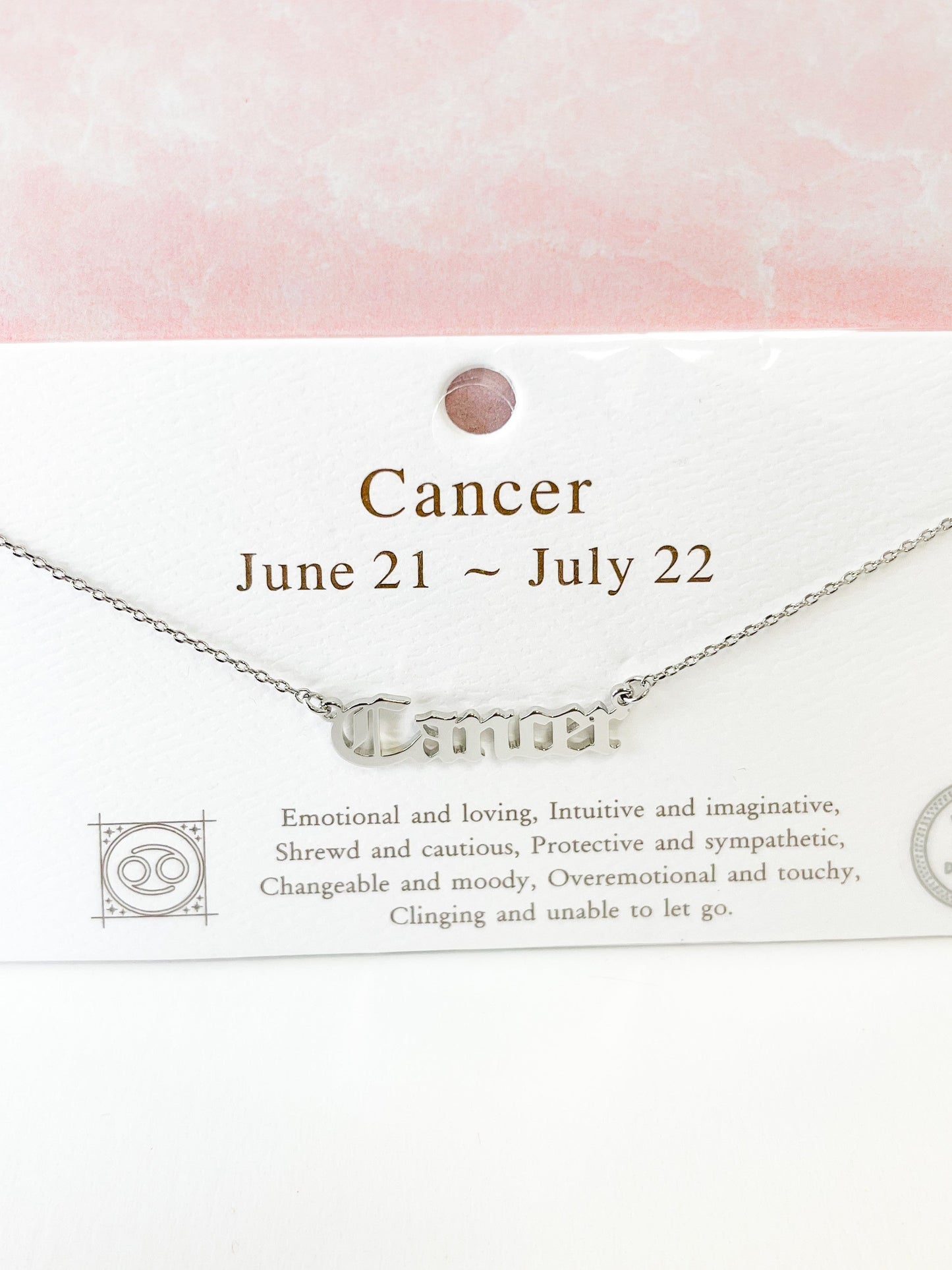White Gold Dipped Zodiac Sign Necklace  - Final Sale