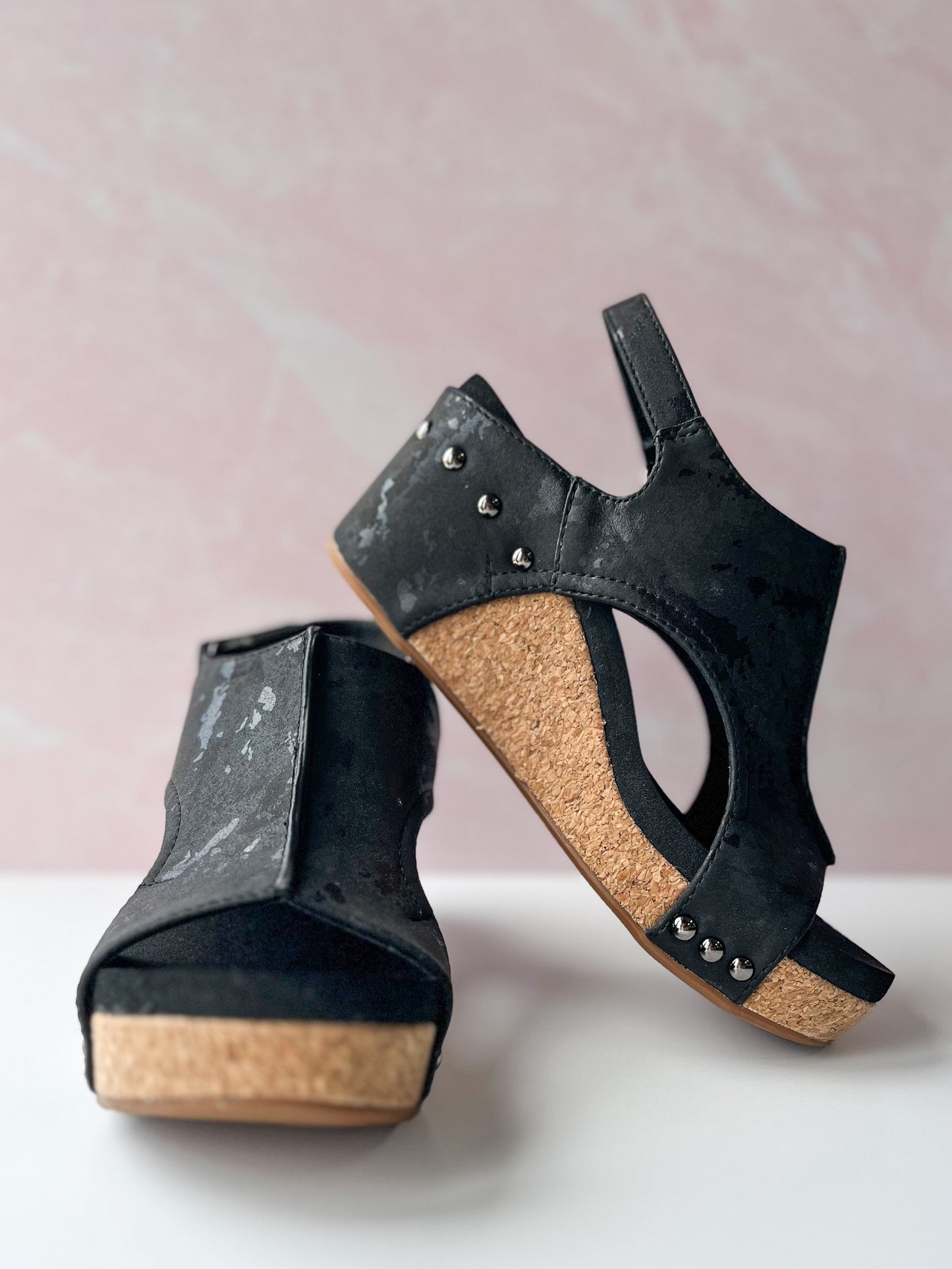 Corky's Carley Black Metallic Wedge