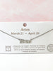 White Gold Dipped Zodiac Sign Necklace  - Final Sale