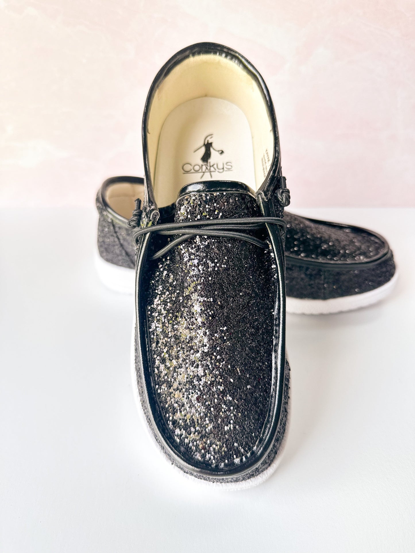 Corky's Kayak Sneaker - Black Glitter