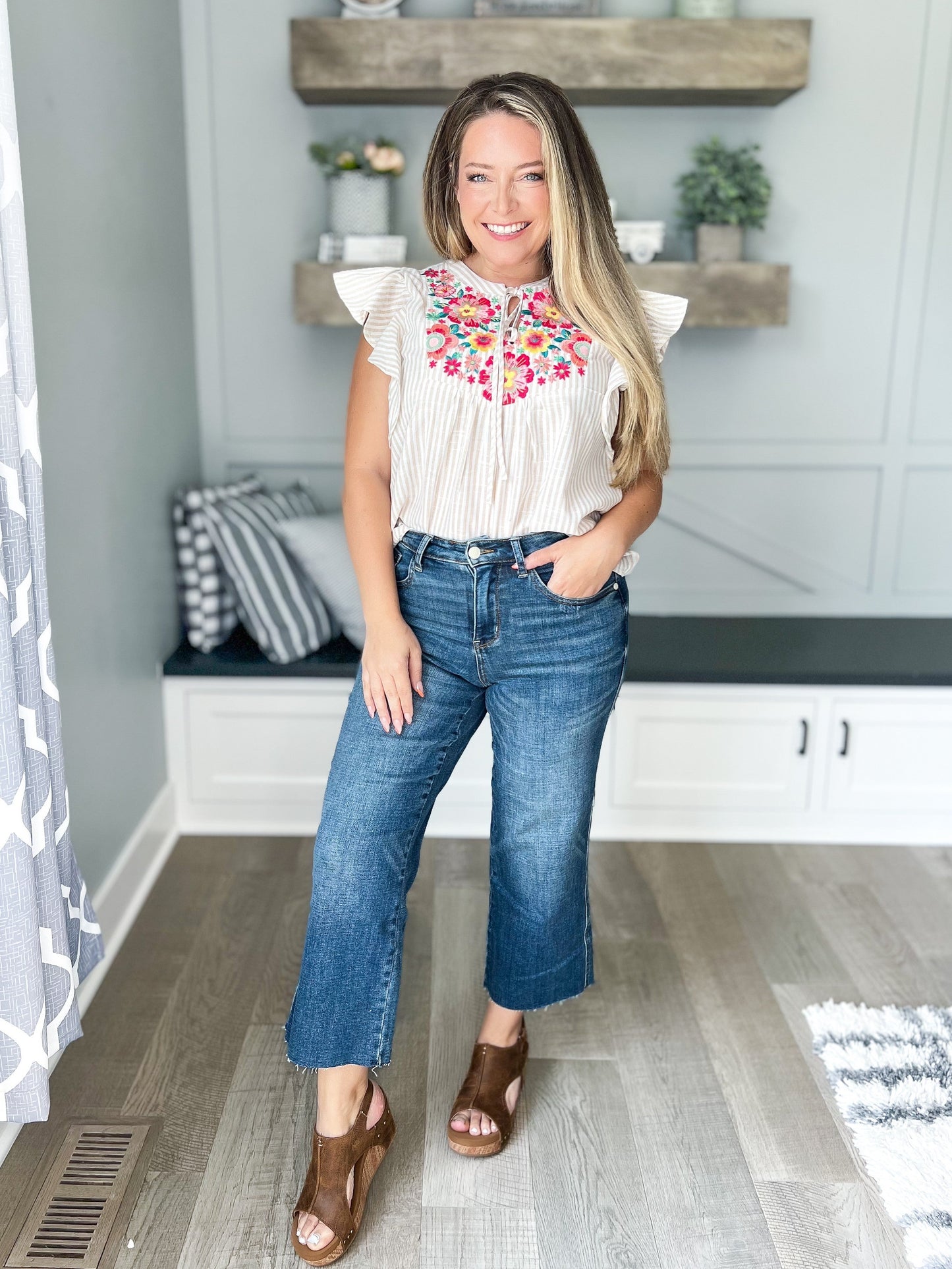 Top of the Line Judy Blue Cropped Wide Leg