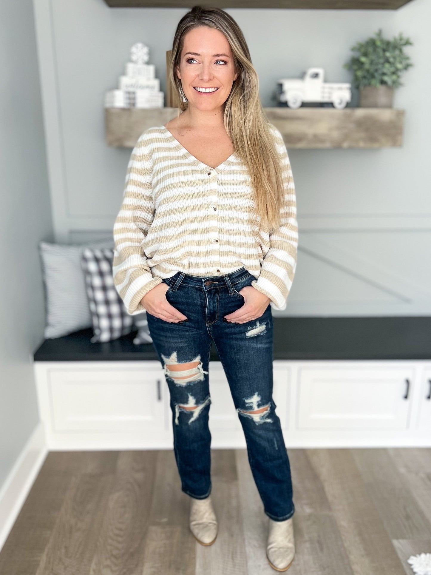 Hey Shorty - Judy Blue Cropped Straight Leg Jean