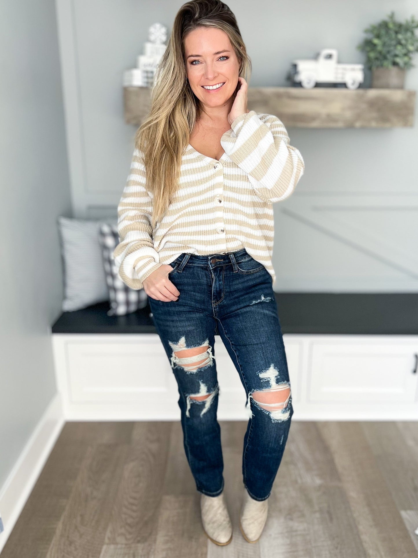 Hey Shorty - Judy Blue Cropped Straight Leg Jean