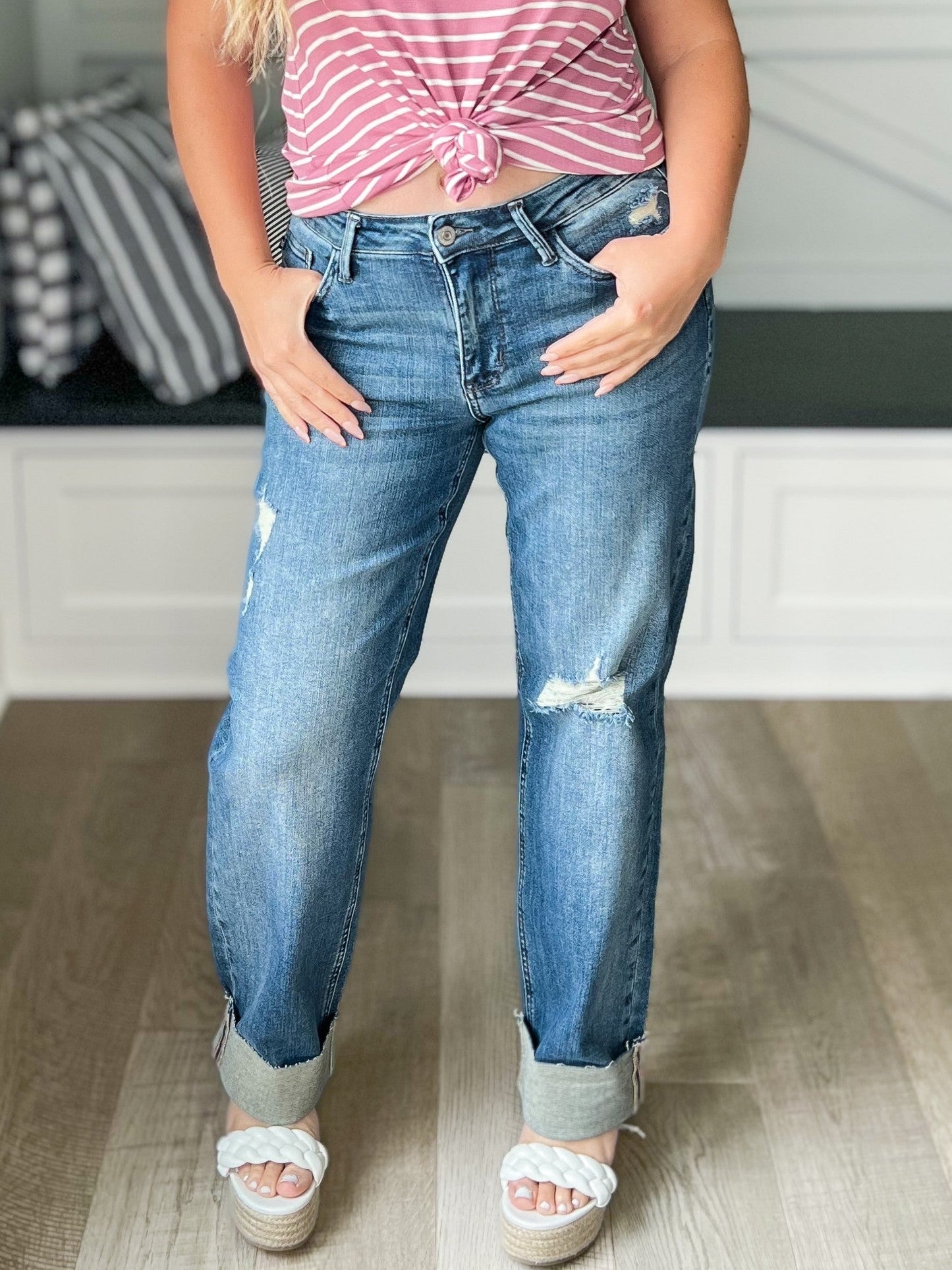 Always Love - Judy Blue Cuffed Dad Jean