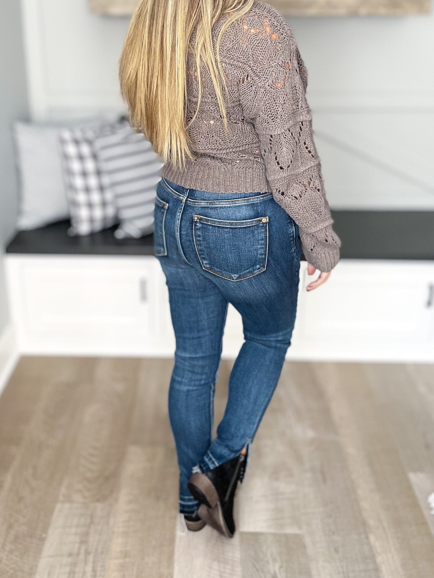 After Midnight - Judy Blue Released Hem Side Slit Skinny Jean