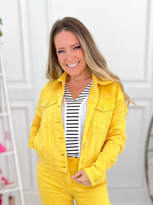 Judy Blue - Yellow Dyed Denim Jacket