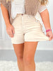 Judy Blue - Tan Dyed Pocket Embroidered Shorts