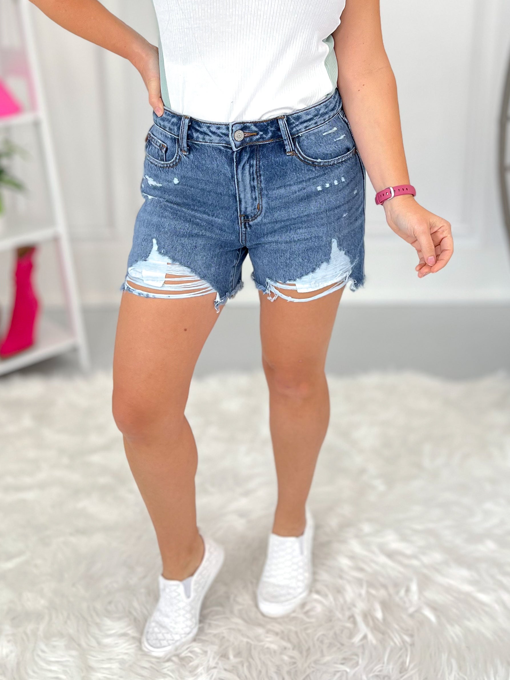 【初回限定】 Blue Judy Rigid Sale Final - Shorts Hem Fray Destroyed Magic パンツ