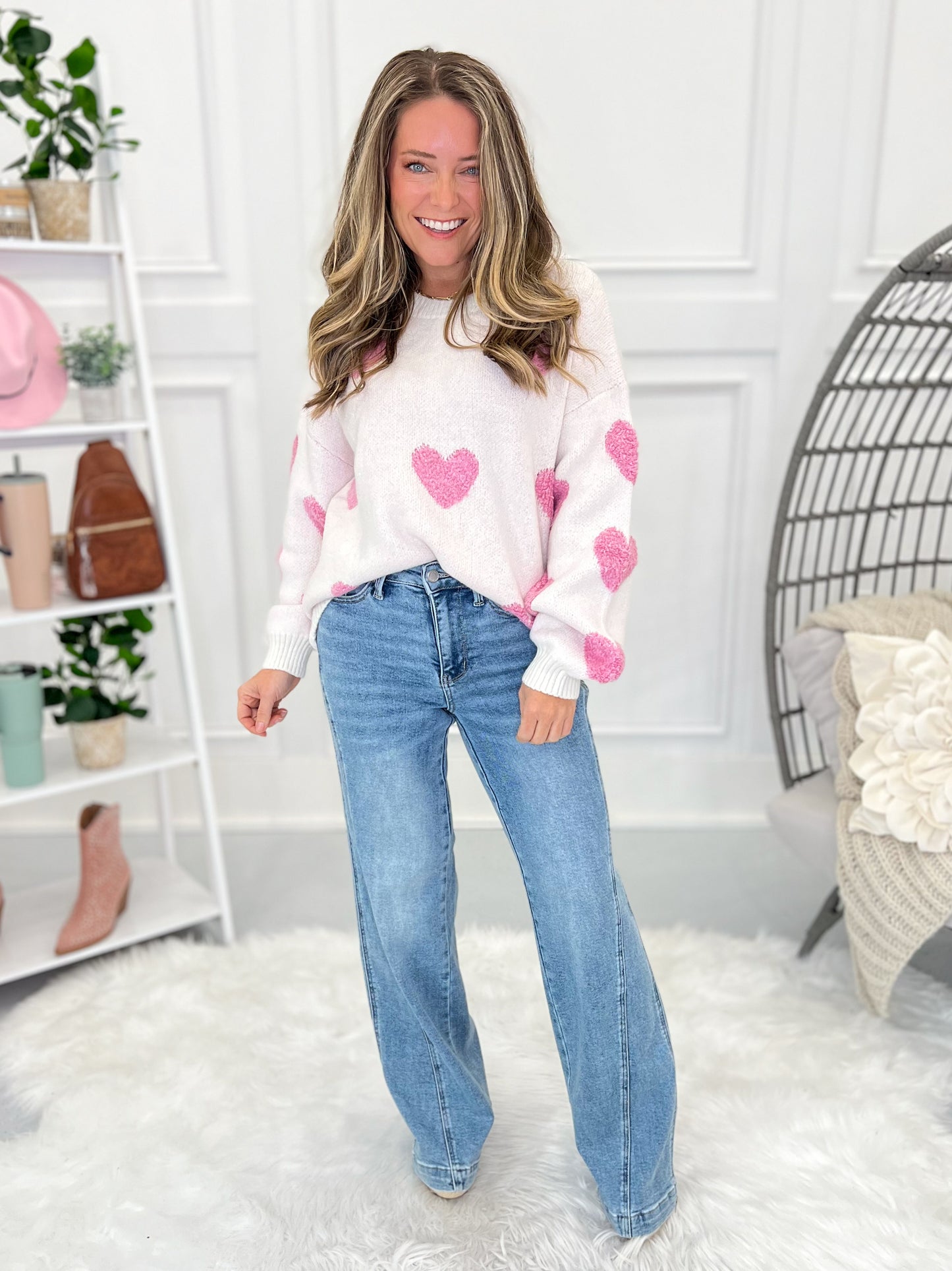 Look On The Bright Side - Judy Blue Retro Wide Leg Jeans