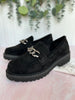 Corky's Literally Shoe - Black Faux Suede